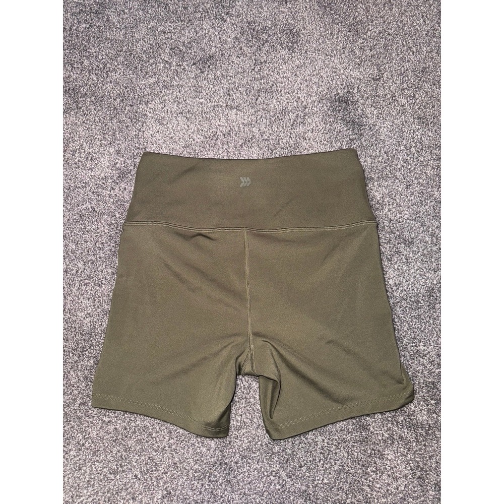 All In Motion Women's Olive Green High-Waisted Biker Shorts‎ - Picture 8 of 11